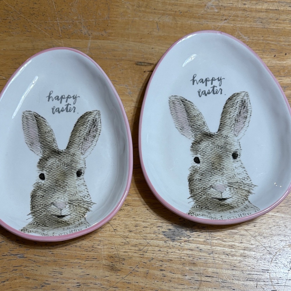Rae Dunn Artisan Collection Ceramic  Plates set of 2